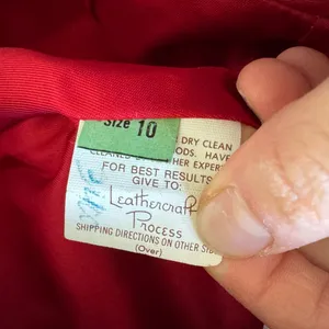 Vintage Red Leather Pencil Skirt thumbnail 3