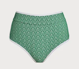 Berlook Green Geometric X Cross Surf Top & Full Coverage Surf Bottom thumbnail 8