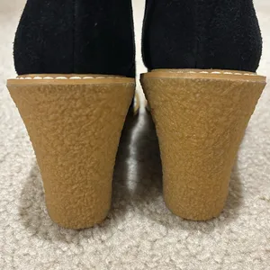 NWOT Franco Sarto Ulayna Suede Faux Shearling Wedge Booties Women’s 7.5 Black thumbnail 8