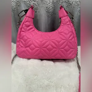Steve Madden Bsilvia Quilted Crossbody in Hot Pink thumbnail 5