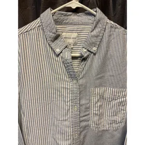 American Eagle Women's Top Button Up Shirt Small Boyfriend Fit Preppy Academia thumbnail 5