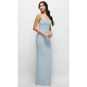 Thread Corset Midriff Crepe Column‎ Maxi Dress In Mist Size 4 thumbnail 12