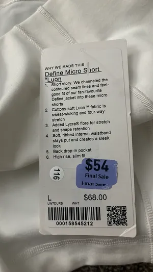 Lululemon define micro shorts Luon thumbnail 5