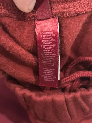 Skims Cotton Fleece Classic Straight Leg Pant Merlot Small new with tags thumbnail 11