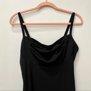 90s vintage retro “All that Jazz” black gown sz small thumbnail 3