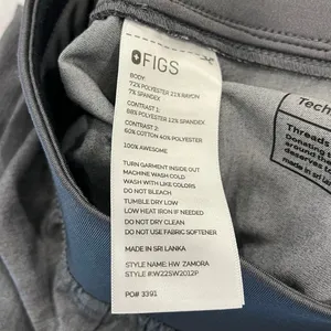 FIGS Zamora High-Rise Jogger Scrub Pant in Graphite Gray Size Small Petite thumbnail 6