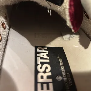 Golden Goose Burgundy and White Sneakers thumbnail 5