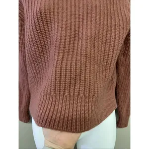 Wilfred Free Aritzia Cable Knit Crew Neck Wool Long Sleeve Sweater Mauve EUC thumbnail 5
