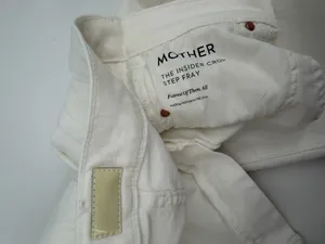 Mother Jeans Women’s 29 White Denim the Insider Crop Step Fray 1157-753 26” thumbnail 7