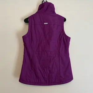 Columbia Vest Womens L Purple Fleece Lined Insulated Zip Outdoor Ski Lightweight thumbnail 2