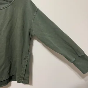 Anthropologie Daily Practice Green Hoodie Size Medium Pullover Twist-Collar thumbnail 6
