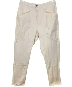 Zara Cream Moto Utility Pants L thumbnail 2