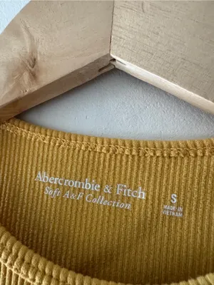 Abercrombie & Fitch Yellow Ribbed Bodysuit‎ thumbnail 4