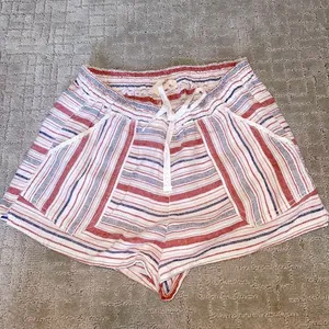 Striped Linen Shorts Red Size M thumbnail 1