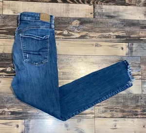 American Eagle Outfitters Dark Blue Skinny Jeans thumbnail 1
