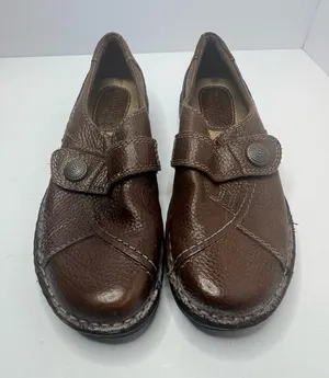 Earth Origins By Earth Brown Leather Slip Ons Size 6M thumbnail 1