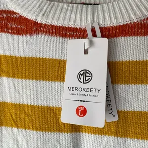 Colorful Striped Sweater Red Size L thumbnail 2