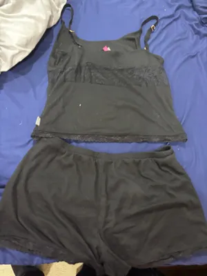 Black lace pajama set thumbnail 2