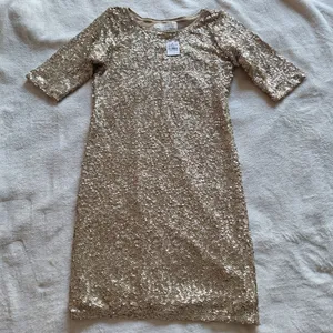 Abercrombie & Fitch Gold Sequin Bodycon Mini Dress Medium NWT thumbnail 9
