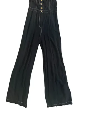 ABERCROMBIE & FITCH Black Buttoned Jumpsuit Size XXS thumbnail 7