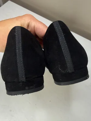 Boden Black Mary Jane Ballet Flats Pearl Strap Suede Size 37 Academia Office thumbnail 10