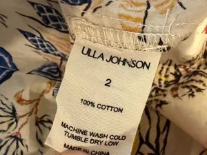 Ulla Johnson Kaiya Dress Sz 6 Magnolia Floral Pleated Cotton Poplin Midi Dress thumbnail 6