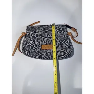 Dooney & Bourke Mini Pouch Pouchette Bag Spellout Pattern Purse M thumbnail 3