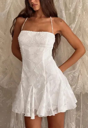 Princess Polly delamere cream floral dress thumbnail 1