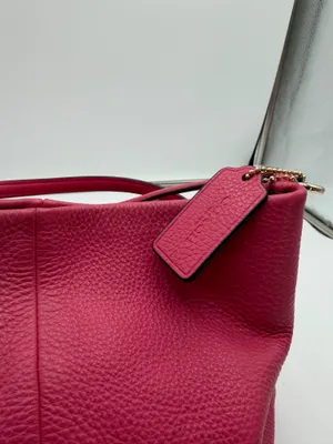Coach F35723 Pink Pebbled Leather Shoulder Bag Hobo Gold Hardware thumbnail 3