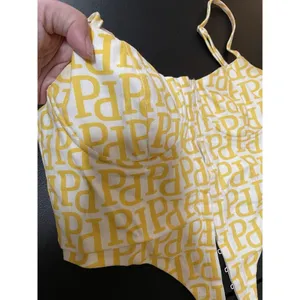 Peppermayo YELLOW AND WHITE MEADOW LOGO Bustier Top Size 2 thumbnail 3
