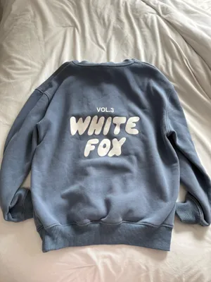 Blue White Fox Sweatshirt Boutique thumbnail 2