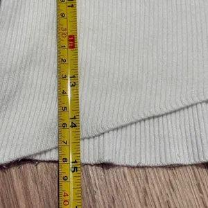 Garage White‎ Ribbed Mock Neck Cropped Sweater Long Sleeve Small P/S thumbnail 4