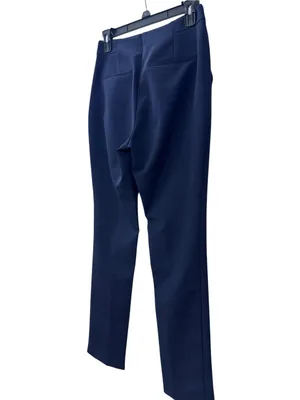 ZARA Navy Straight-Leg Trousers thumbnail 8