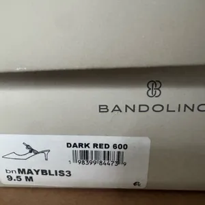 NEW Bandolino Women's Mayblis Heeled Mules Red Patent Heels Shoes 9.5‎ thumbnail 6