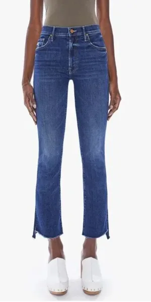 Mother The Insider Crop Step Fray Hem Jeans Teaming Up Blue 26 / 2 thumbnail 1