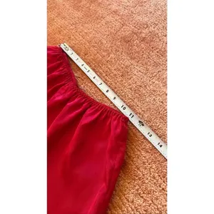 Red Satin Sleep Shorts Heart Embroidery Lingerie Size S thumbnail 4