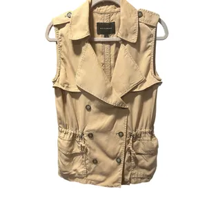Banana Republic Heritage River Vest Khaki Sleeveless Trench Safari Utility Small thumbnail 2