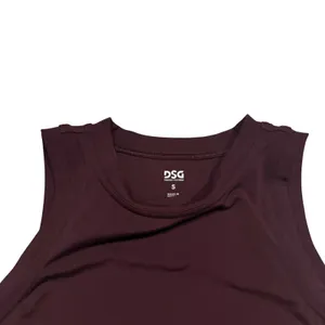 DSG x Twitch + Allison Women's High Neck Active Crop Tank Top Wine Red Size S thumbnail 3