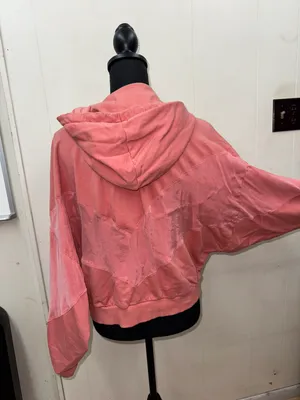 PINK Victoria’s Secret Cropped Peach Colored Jacket Size Medium thumbnail 2