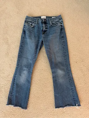 Frame Denim Le High Flare Light Blue Jeans thumbnail 2