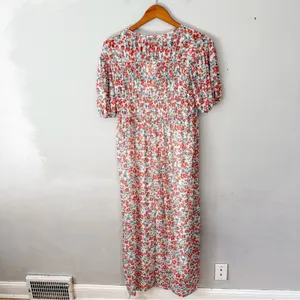 ZARA Smocked Maxi Dress NWT NEW Small Floral Print thumbnail 3