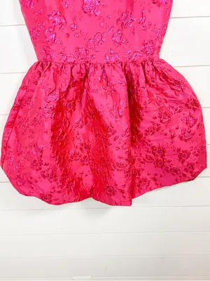 NEW Amanda Uprichard Addison Fuchsia Bubble Mini Dress, Medium, MSRP $236 thumbnail 9
