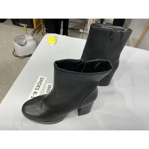 Womans Target 8.5 Black Zip Up Platform Ankle Boots New Without Tags thumbnail 3
