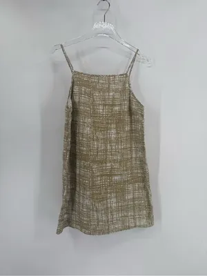 Reformation Kienna Linen Dress in "Burlap" print size small thumbnail 3