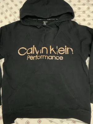 Calvin Klein Women's Performance Hoodie Black Logo Small Sweatshirt Pullover thumbnail 1