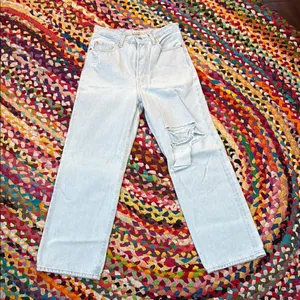 Levi’s Light Blue Ribcage Straight Ankle Denim Jeans thumbnail 1