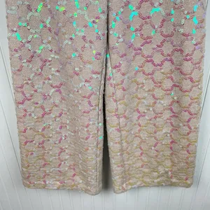 Anthropologie Ett Twa Showstopper Sequined Wide Leg Crop Pants Women's Size 0 thumbnail 7