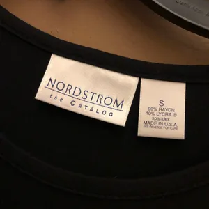 Nordstrom the Catalog Pleated‎ Babydoll Shoulder Pad Maxi Dress Black Small thumbnail 3
