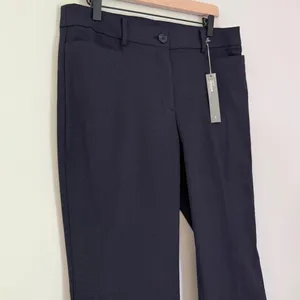 NWT Loft Wide Leg Curvy Trouser‎ Pants Small Plaid Pattern Red Blue Black Size 6 thumbnail 3