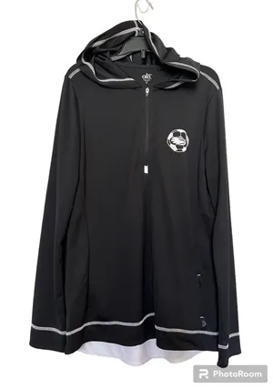Alo CoolFit Black 1/4‎ zip athletic top size XL thumbnail 1